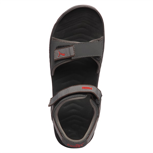 Shine IDP Men's Sandals, Puma Black-Dark Shadow-High Risk Red, extralarge-IND