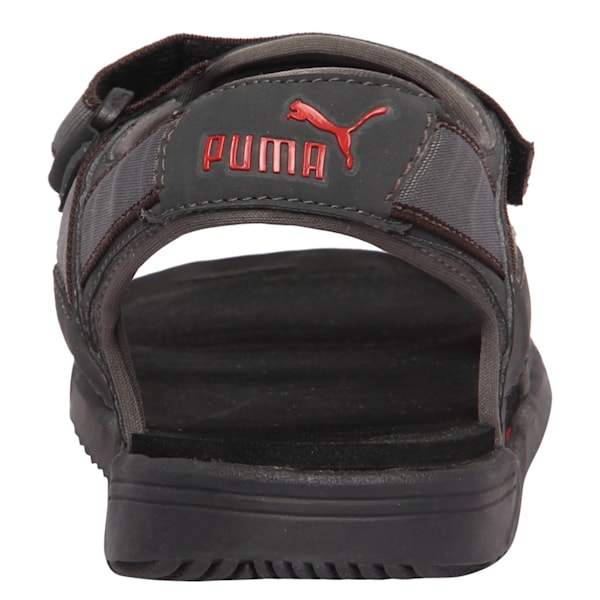 Shine IDP Men's Sandals, Puma Black-Dark Shadow-High Risk Red, extralarge-IND