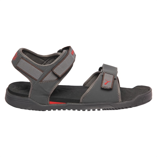 Shine IDP Men's Sandals, Puma Black-Dark Shadow-High Risk Red, extralarge-IND