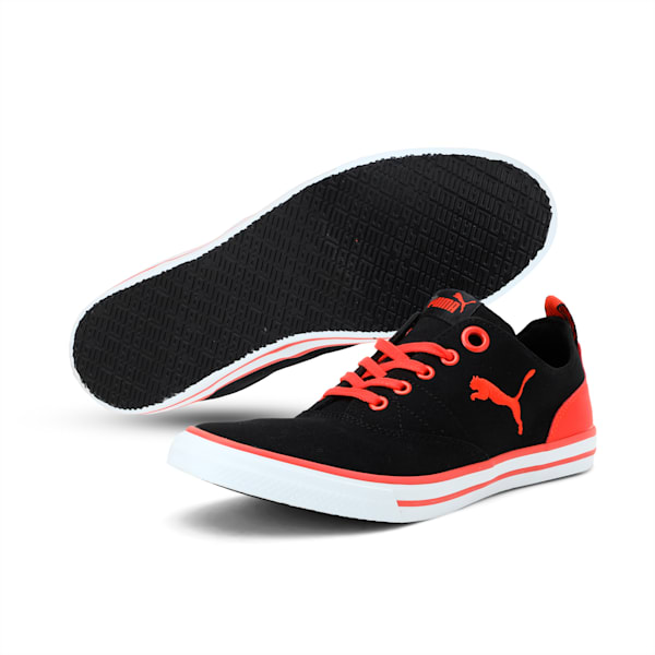 Slyde NU Unisex Sneakers, Puma Black-Cherry Tomato, extralarge-IND