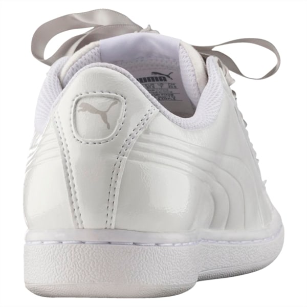 Vikky Ribbon Patent Women's Sneakers, Puma White-Puma White, extralarge-IND