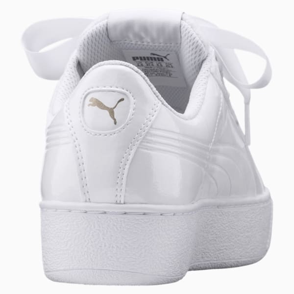 Vikky Platform Ribbon Women's Shoes, Puma White-Puma White, extralarge-IND