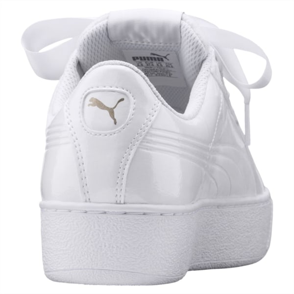 Vikky Platform Ribbon Women's Shoes, Puma White-Puma White, extralarge-IND