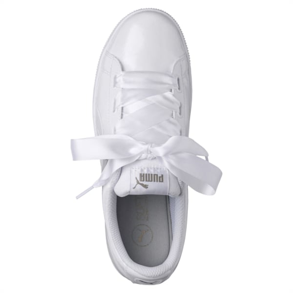 Puma vikky platform ribbon white sale