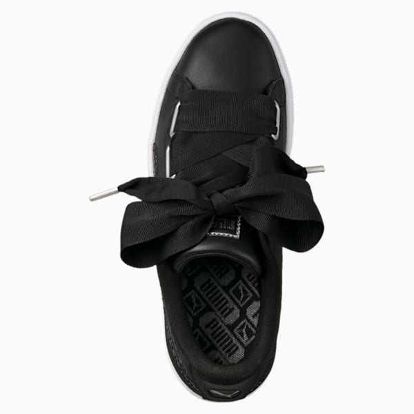 Basket Heart Oceanaire Women's Shoes, Puma Black-Puma White, extralarge