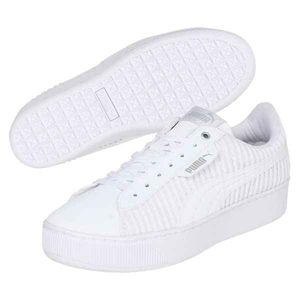 Puma Vikky Platform EP Q2, Puma White-Puma White, extralarge-IND