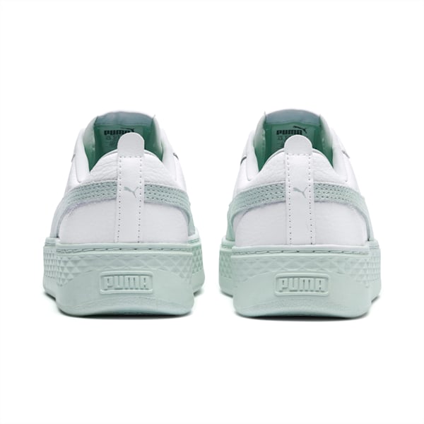 PUMA Smash Platform Women's Sneakers, Puma White-Fair Aqua, extralarge-IND