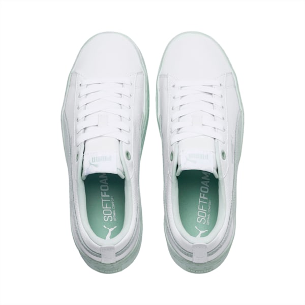 PUMA Smash Platform Women's Sneakers, Puma White-Fair Aqua, extralarge-IND