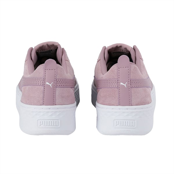 Smash Platform Suede Women's Shoes, Elderberry-Puma White, extralarge-IND