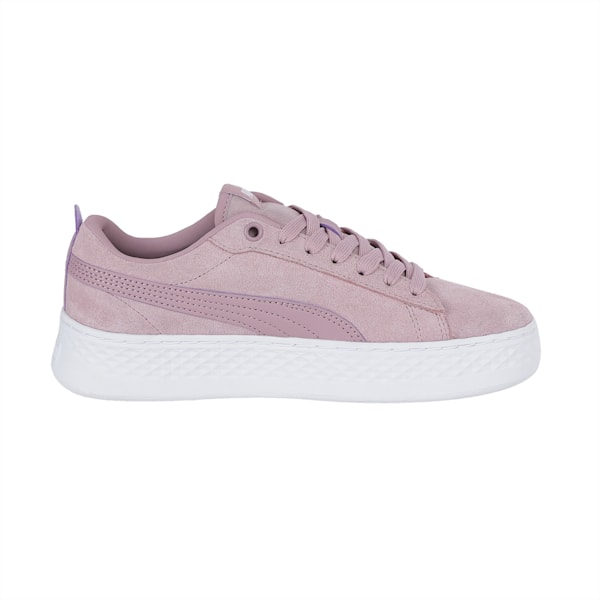 Smash Platform Suede Women's Shoes, Elderberry-Puma White, extralarge-IND