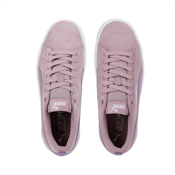 Smash Platform Suede Women's Shoes, Elderberry-Puma White, extralarge-IND