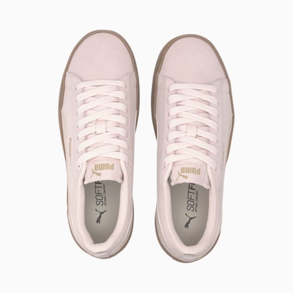 PUMA Smash Platform Suede Women’s Sneakers, Rosewater-Tapioca-Puma Team Gold-Gum, extralarge