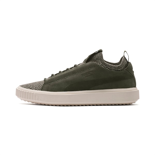 PUMA Breaker Knit Baroque Evolution Shoes, Forest Night-Whisper White, extralarge