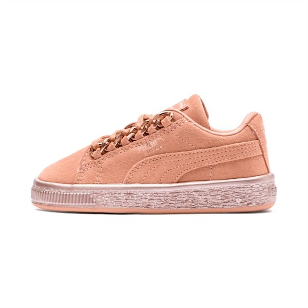 Suede Classic X-Chain Little Kids' Shoes, Dusty Coral-Rose Gold, extralarge