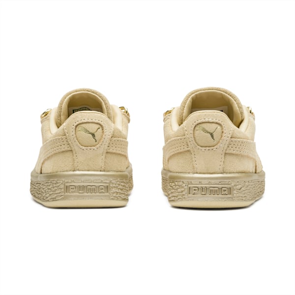 Suede Classic X-Chain Toddler Shoes, Reed Yellow-Metallic Gold, extralarge