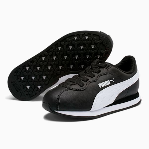 Turin II Little Kids' Shoes, Puma Black-Puma White, extralarge