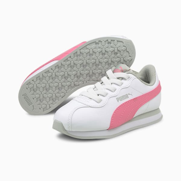 Turin II Little Kids' Shoes, Puma White-Sachet Pink, extralarge