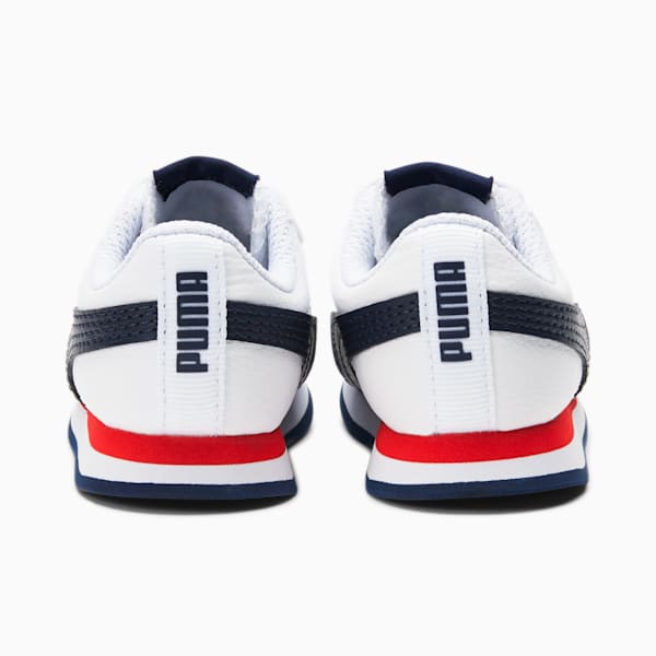 Turin II Toddler Shoes, Puma White-Peacoat-High Risk Red, extralarge