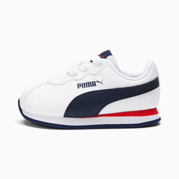Turin II Toddler Shoes, Puma White-Peacoat-High Risk Red, extralarge