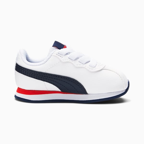 Turin II Toddler Shoes, Puma White-Peacoat-High Risk Red, extralarge