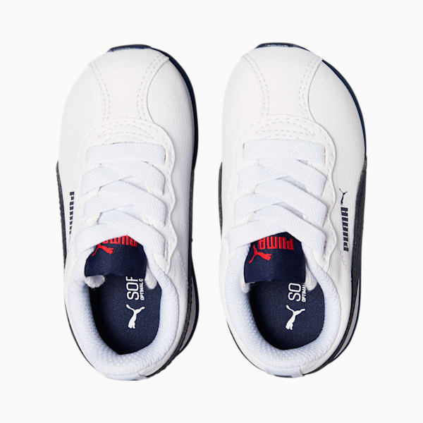Turin II Toddler Shoes, Puma White-Peacoat-High Risk Red, extralarge