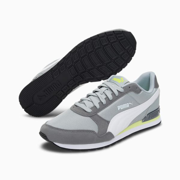ST Runner v2 Mesh Shoes, Quarry-Puma White-CASTLEROCK, extralarge-IND