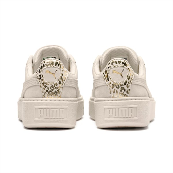 Suede Platform AthLuxe Girls' Shoes, Whisper White-Puma Team Gold, extralarge-IND