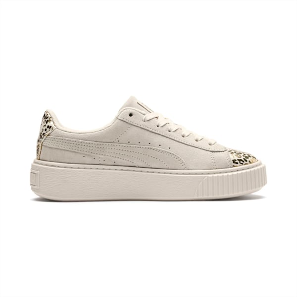 Suede Platform AthLuxe Girls' Shoes, Whisper White-Puma Team Gold, extralarge-IND