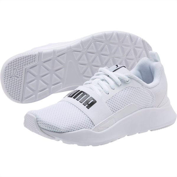 PUMA Wired Sneakers JR, Puma White-Puma White-Puma White, extralarge