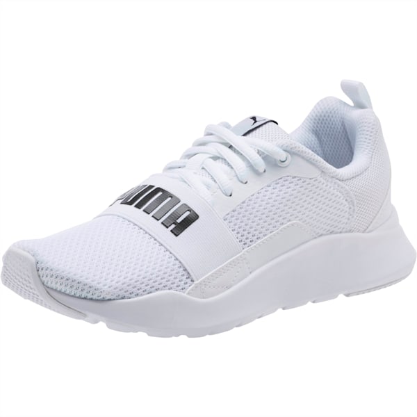 PUMA Wired Sneakers JR, Puma White-Puma White-Puma White, extralarge