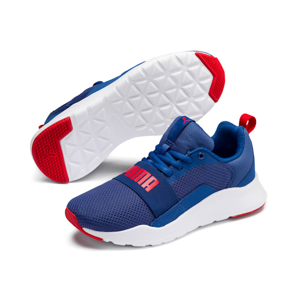 Wired IMEVA Youth Shoes, Galaxy Blue-High Risk Red, extralarge-IND
