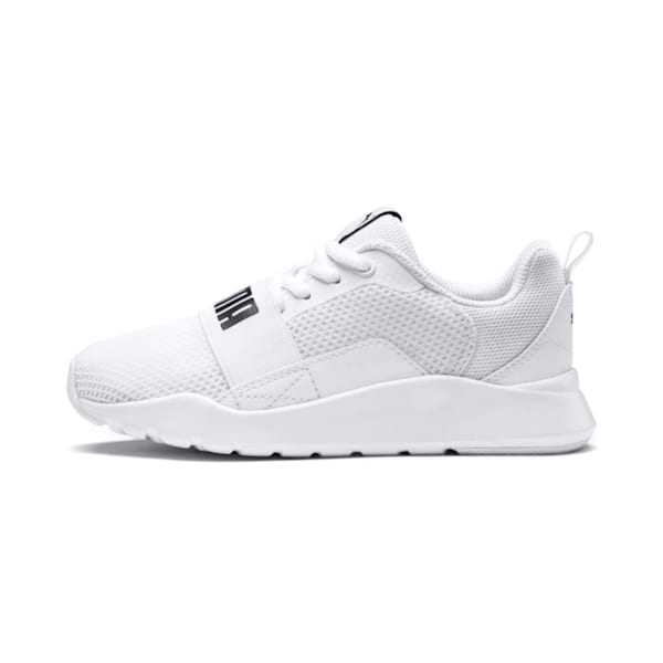 Wired Kids' Shoes, Puma White-Puma White-White, extralarge-IND