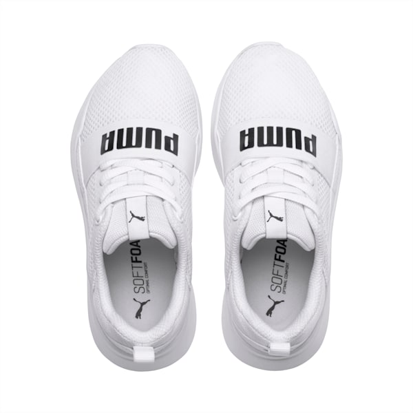PUMA Wired Little Kids' Shoes, Puma White-Puma White-Puma White, extralarge