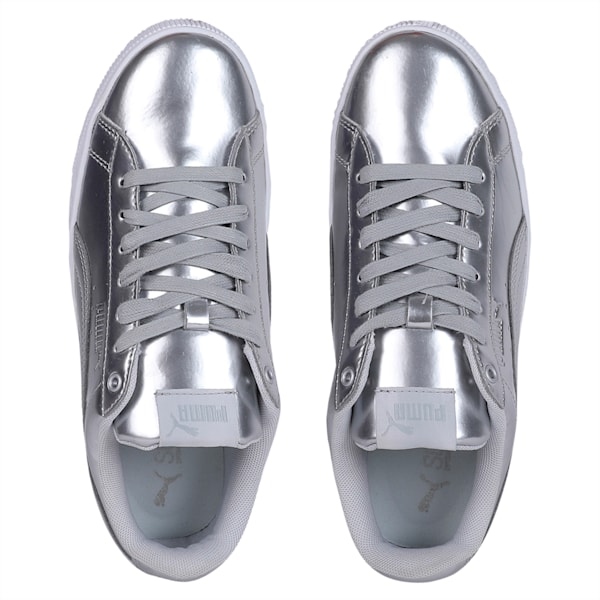 Puma vikky platform metallic silver sale