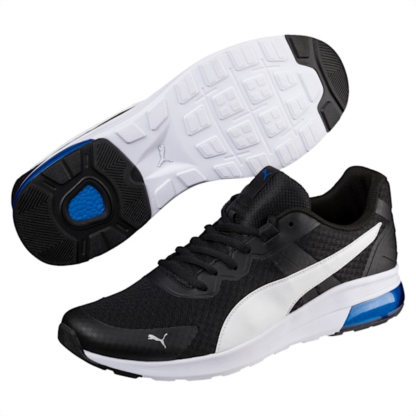 Electron Unisex Sneakers, P.Black-P. White-Strong Blue, extralarge-IND