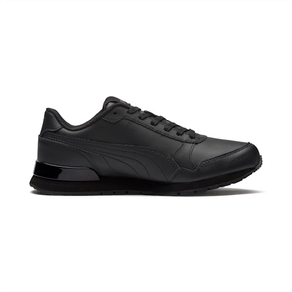 ST Runner v2 Leather Sneakers JR, Puma Black-Dark Shadow, extralarge