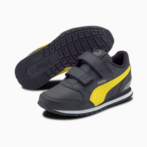ST Runner v2 AC Little Kids' Shoes, Puma Black-Dandelion-Ultra Gray, extralarge