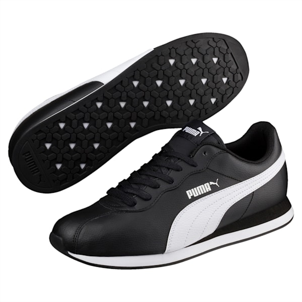 PUMA Turin II Unisex Shoes, Puma Black-Puma White, extralarge-IND