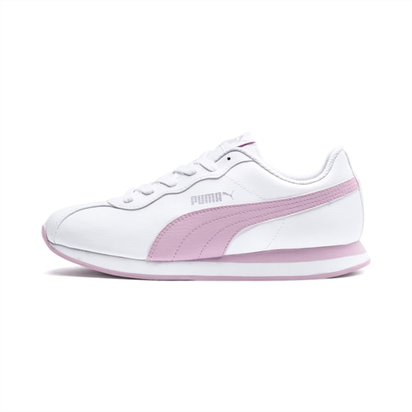 PUMA Turin II Unisex Shoes, Puma White-Winsome Orchid, extralarge-IND