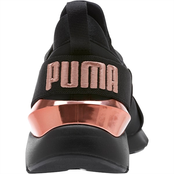 Muse Metal Women’s Sneakers, Puma Black-Rose Gold, extralarge
