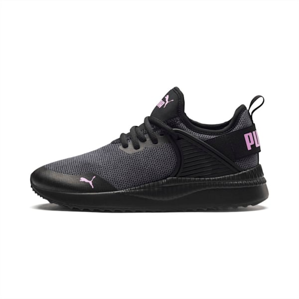 Pacer Next Cage Knit Kids' Shoes, Puma Black-Puma Black-Orchid, extralarge-IND