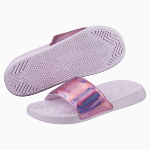 Popcat Chrome Women's Slides, Winsome Orchid-Orchid, extralarge-IDN