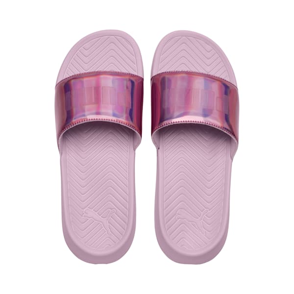 Popcat Chrome Women's Slides, Winsome Orchid-Orchid, extralarge-IDN