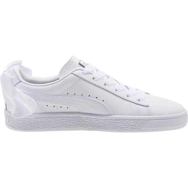 Basket Bow Sneakers JR, Puma White-Puma White, extralarge