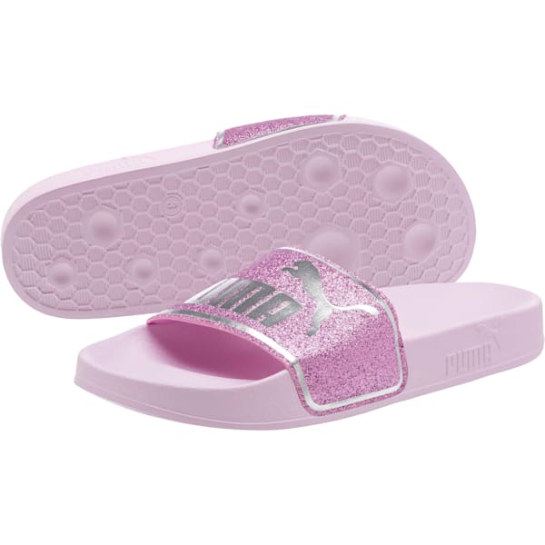 Leadcat Glow Slides JR, Winsome Orchid-Orchid-Puma Silver, extralarge