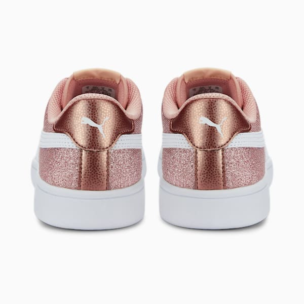 Smash v2 Glitz Glam Sneakers Big Kids, Rose Gold-Puma White, extralarge