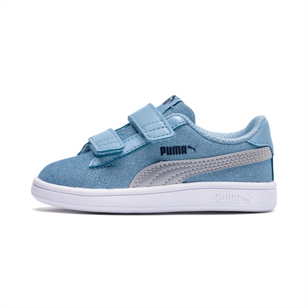 Chaussures PUMA Smash v2 Glitz Glam, jeune enfant, CERULEAN-Puma Silver, extralarge