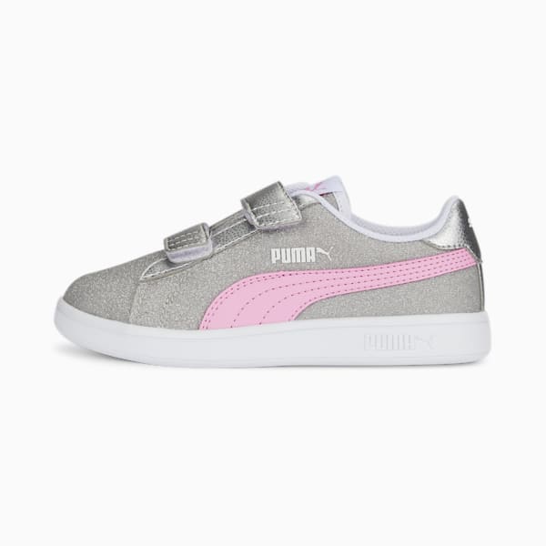 PUMA Smash v2 Glitz Glam Sneakers Kids, PUMA Silver-Lilac Chiffon-PUMA White, extralarge-GBR