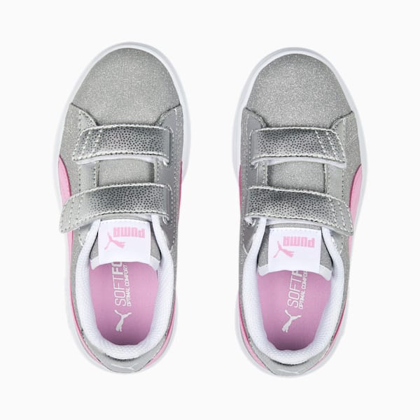 PUMA Smash v2 Glitz Glam Sneakers Kids, PUMA Silver-Lilac Chiffon-PUMA White