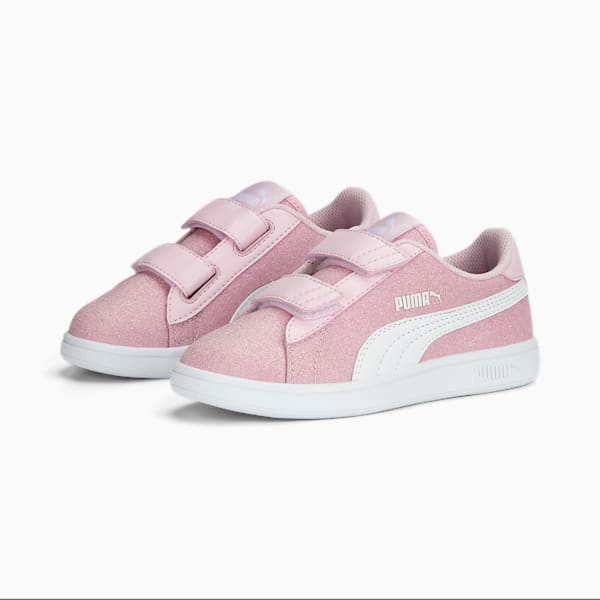PUMA Smash v2 Glitz Glam Sneakers Kids, Pearl Pink-PUMA White, extralarge-GBR